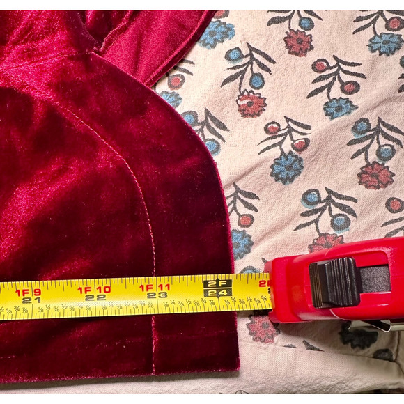 Cotton Candy LA Velvet Lace Slip Dress Women’s Large Burgundy Wine Dark Romantic - Picture 12 of 12